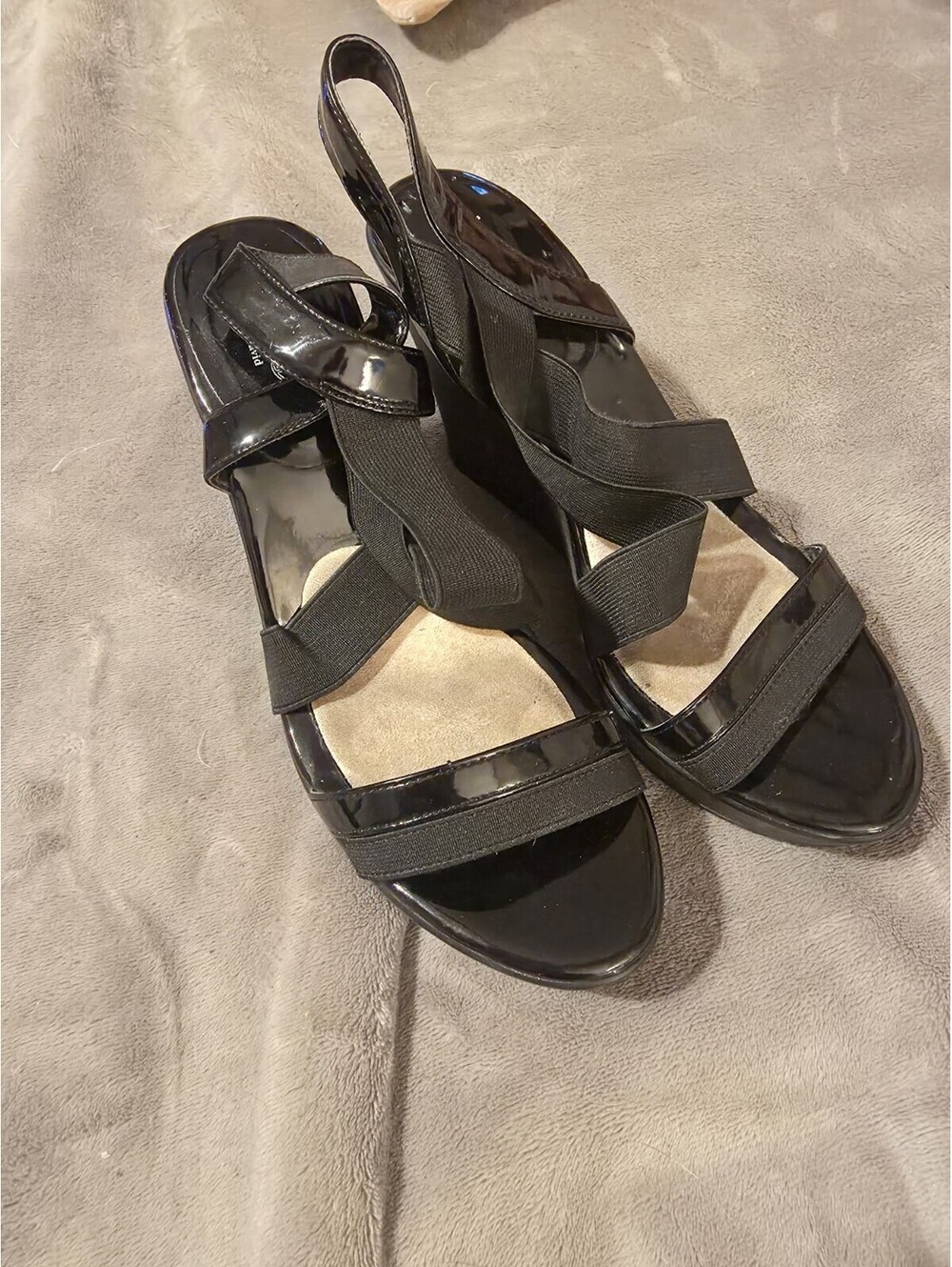 Womens Black Wedge Charles David Heals 8.5